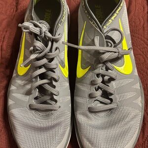 Nike Gray and Yellow Athletic Shoes High-Top